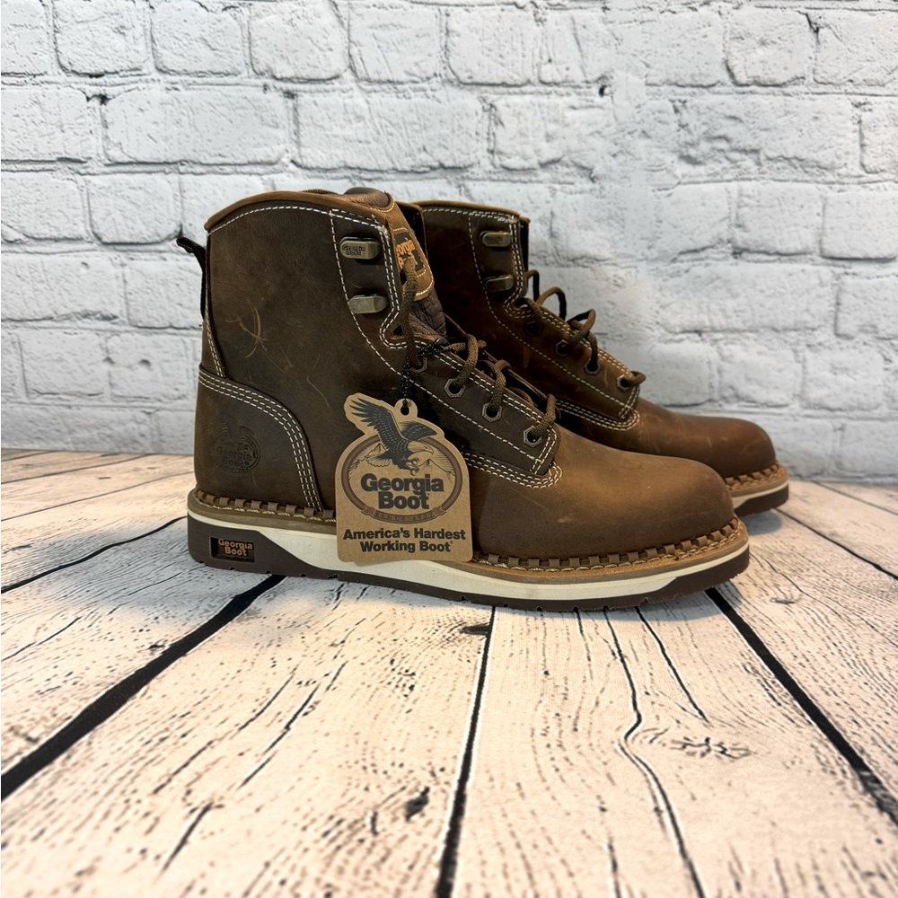 GEORGIA BOOT AMP LT WEDGE WOMEN'S WORK BOOT 7.5